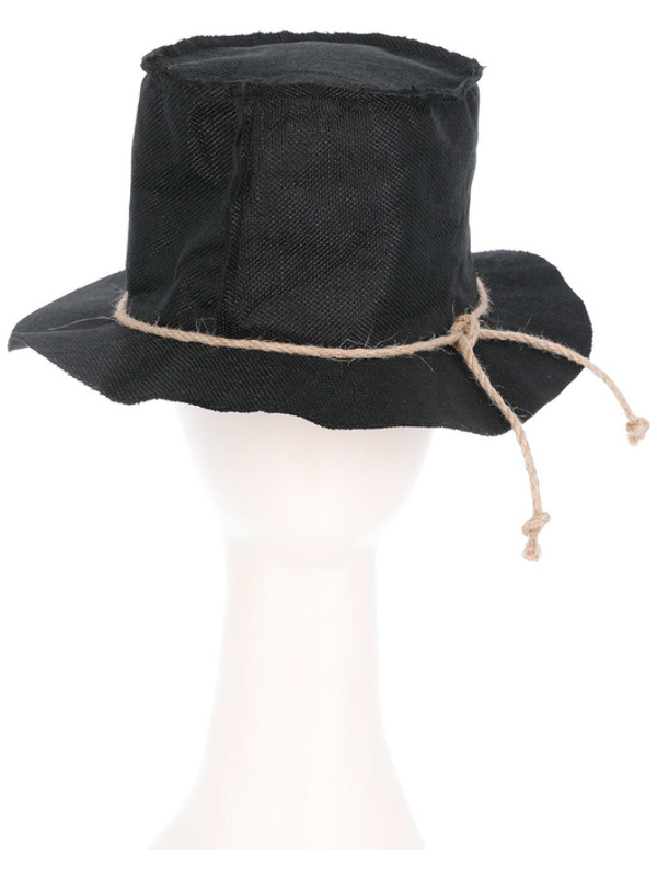 Picture of Burlap Scarecrow Top Hat, Black 
