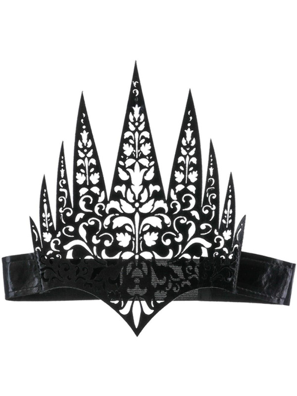 Picture of Black Filigree Queen Crown Headband 