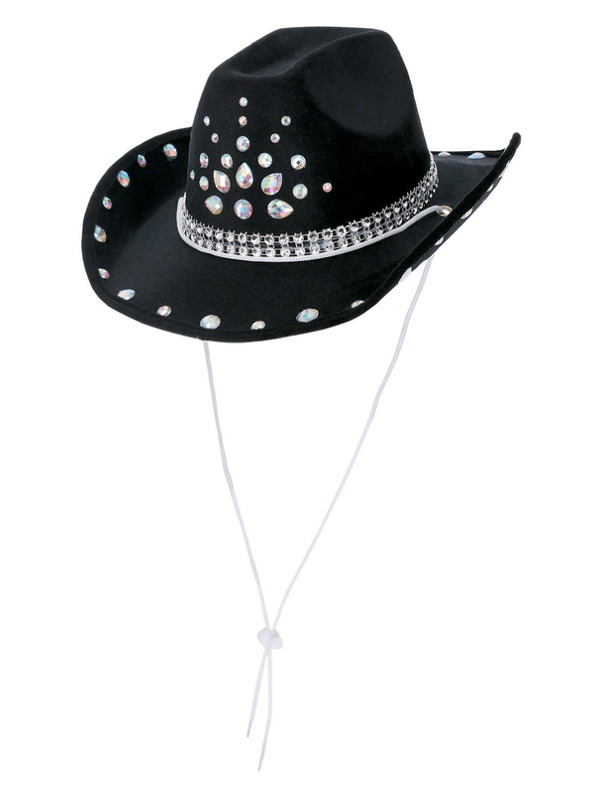 Picture of Black Rhinestone Cowboy Hat 