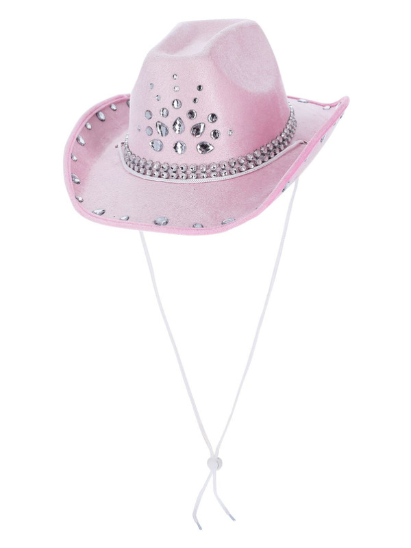 Picture of Baby Pink Rhinestone Cowboy Hat 