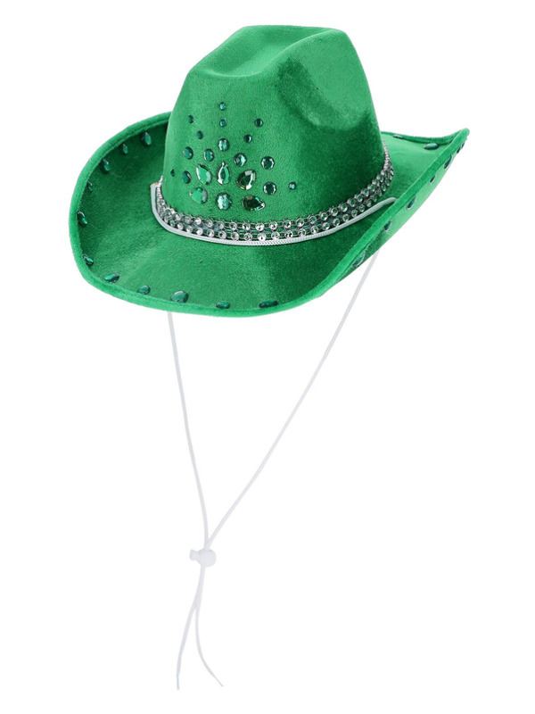 Picture of Green Rhinestone Cowboy Hat 