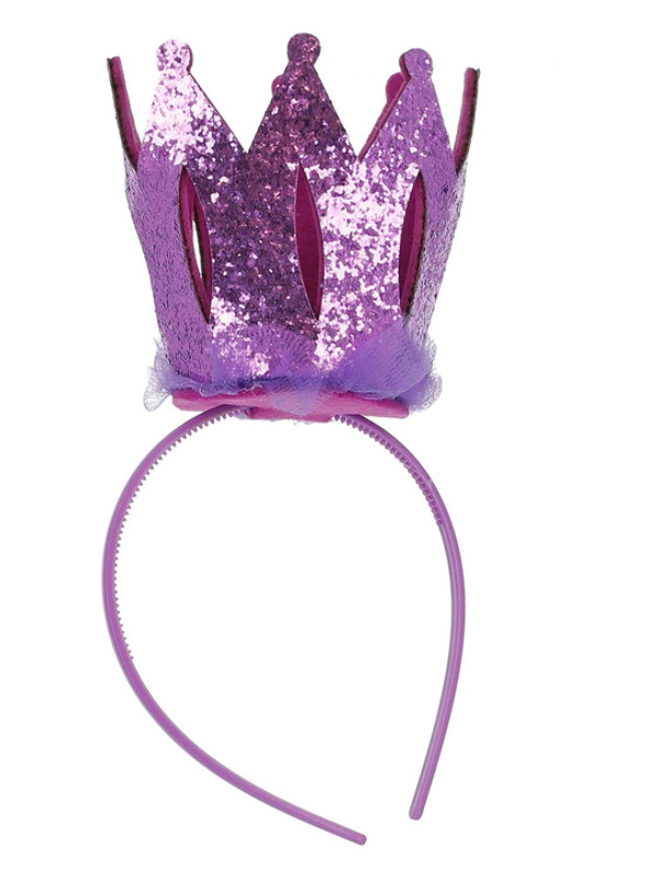 Picture of Purple Glitter Crown Headband 