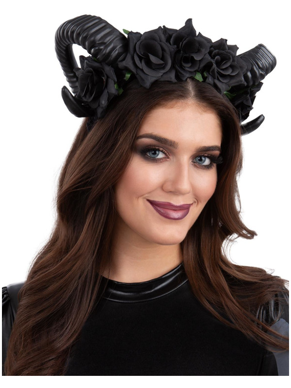 Picture of Black Demon Floral Headband 