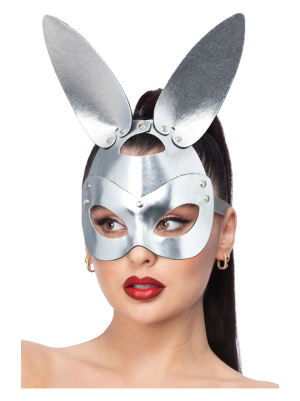 Picture of Fever Silver Mock Leather Rabbit Mask 