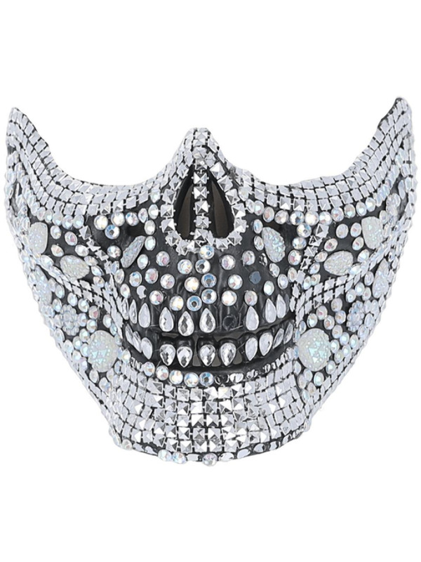 Picture of Deluxe Crystal Skull Half Face Mask