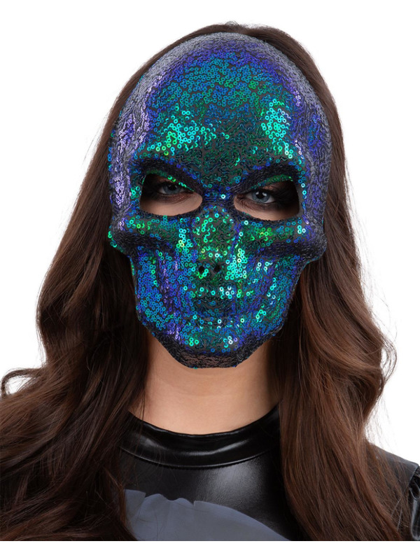 Picture of Silver Jewelled Robot Mask 