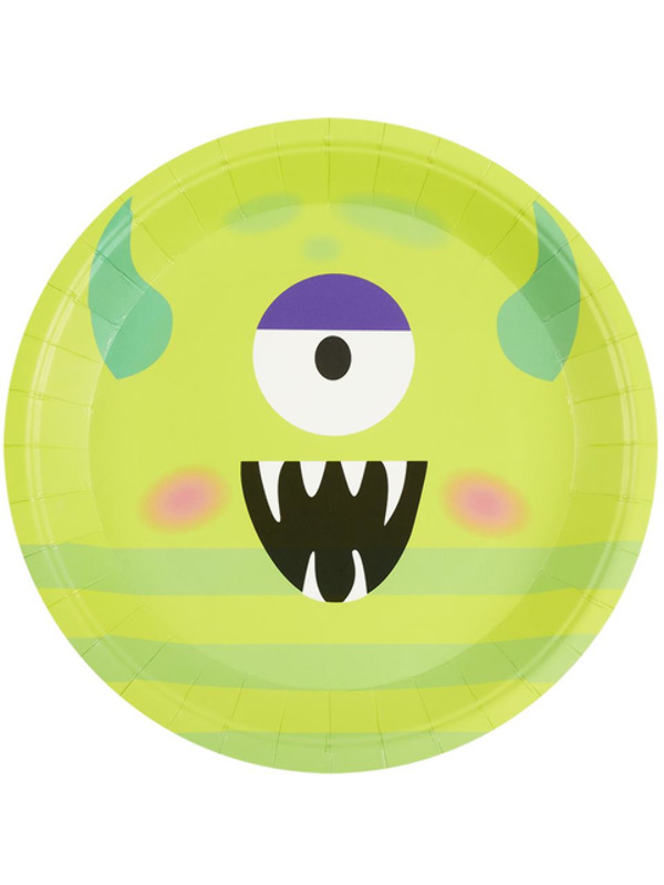 Picture of Monster Tableware, Party Plates, Green x8 