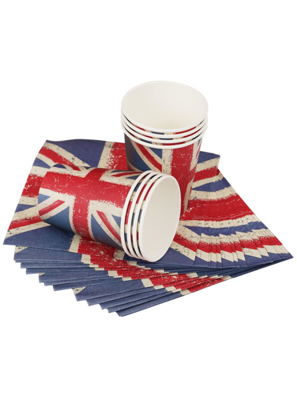 Picture of Union Jack Vintage Style Print Paper Napkins 
