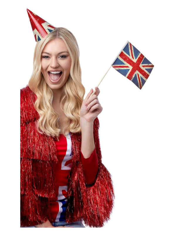 Picture of Union Jack Vintage Style Print Handheld Flags 