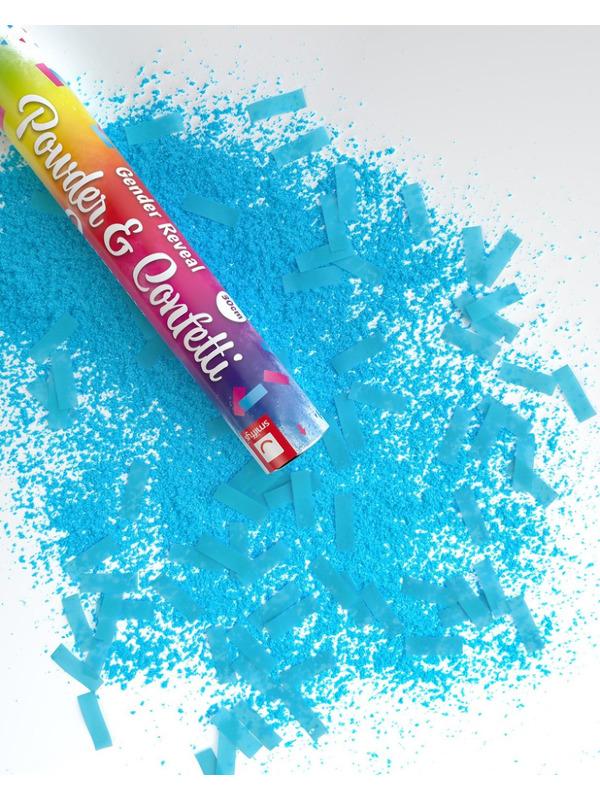 Picture of 30cm Gender Reveal Confetti & Powder Cannon, Blue  