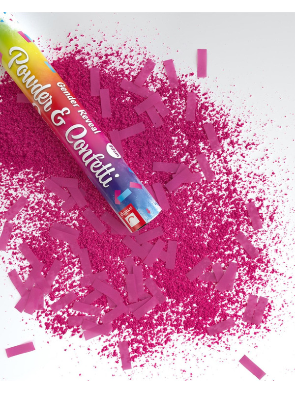 Picture of 30cm Gender Reveal Confetti & Powder Cannon, Pink  