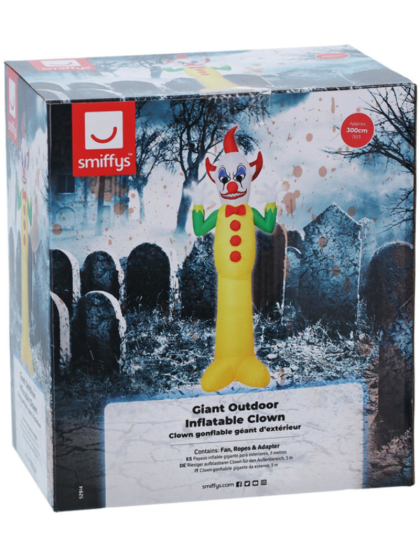 Picture of Giant Outdoor Inflatable Clown, 10ft 