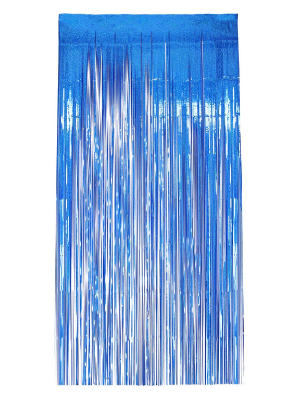 Picture of Holographic Foil Curtain Backdrop, Blue 