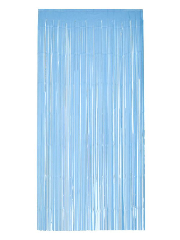 Picture of Matt Fringe Curtain Backdrop, Baby Blue 