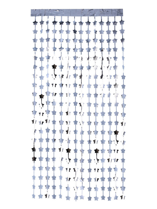 Picture of Star Foil Curtain Backdrop, Silver 