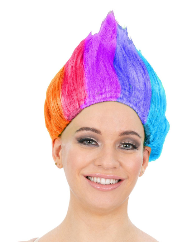 Picture of 90s Troll Wig, Rainbow 