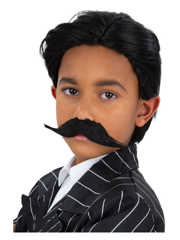 Picture of Boys Gothic Gangster Wig & Tash 