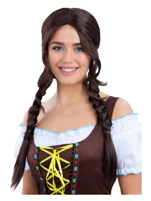 Picture of Bavarian Maid Braided Wig, Brown 