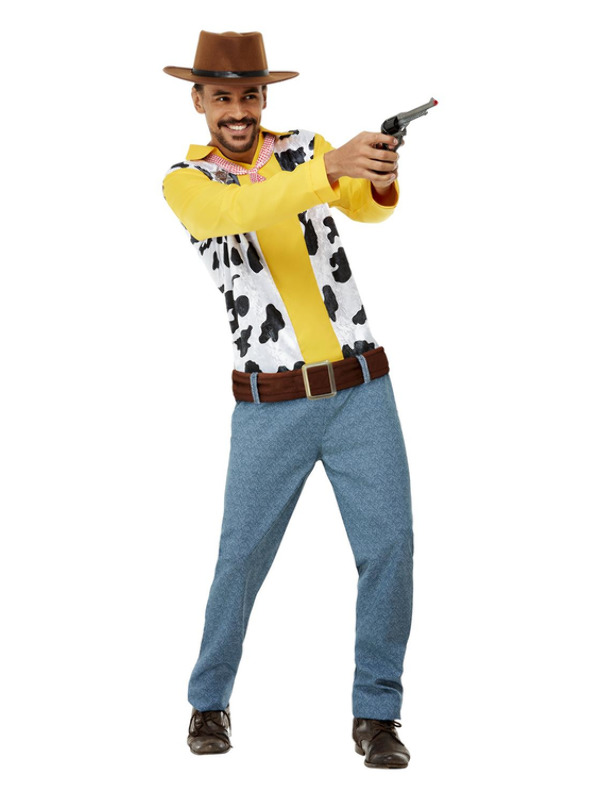 Picture of Western Cowboy Costume, Yellow Chest 38"-40",Waist 32"-34",Leg 32.75"