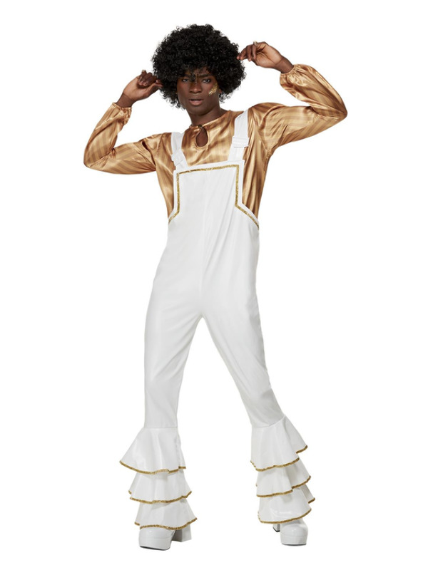 Picture of 70s Glam Costume, White Chest 38"-40",Waist 32"-34",Leg 32.75"
