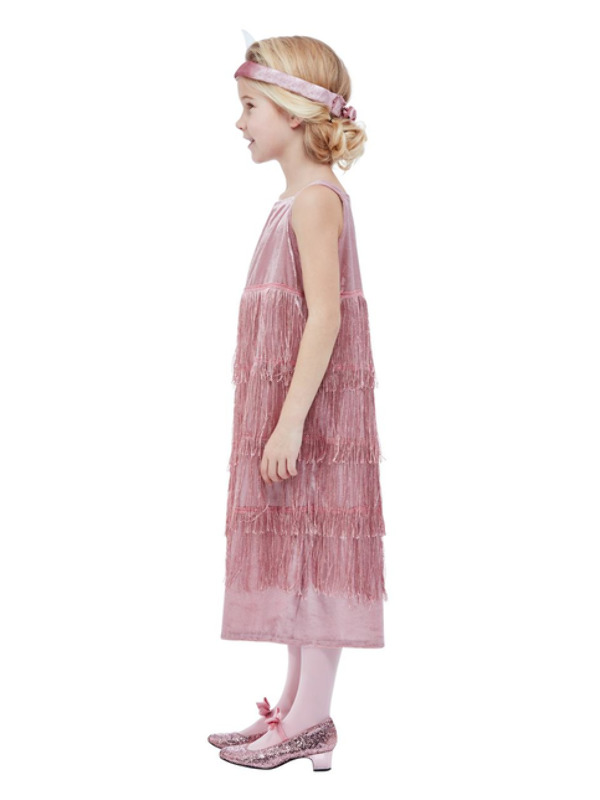 Picture of 20s Pink Flapper Costume Age 10-12Y,W25.5-26.5",C30-31.5",H58-63"