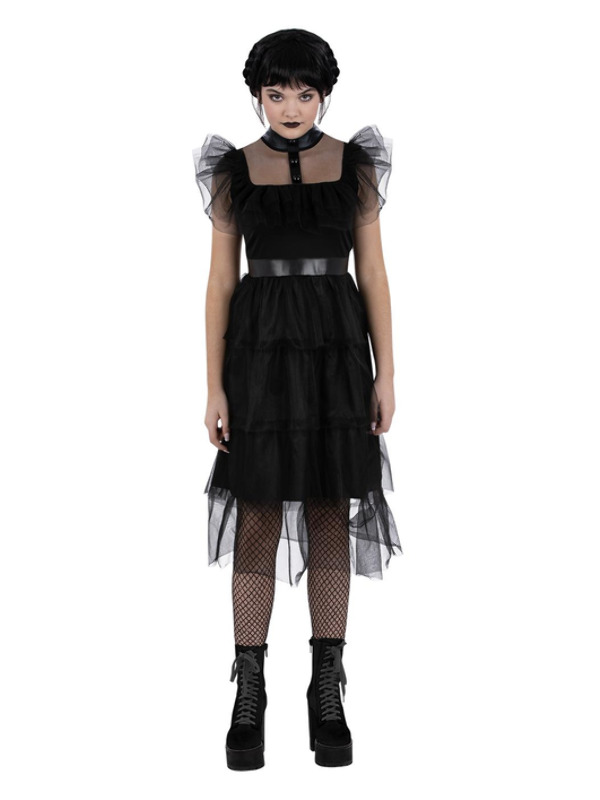 Picture of Kids Gothic Prom Costume Age 10-12Y,W25.5-26.5",C30-31.5",H58-63"