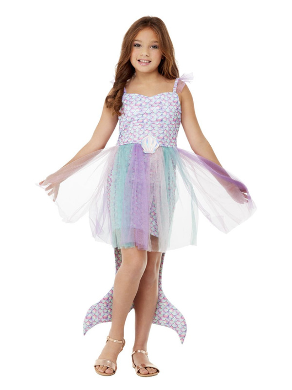 Picture of Seashell Mermaid Costume, Purple Age 4-6,W21.5-22.5",C23-25",H46-51"