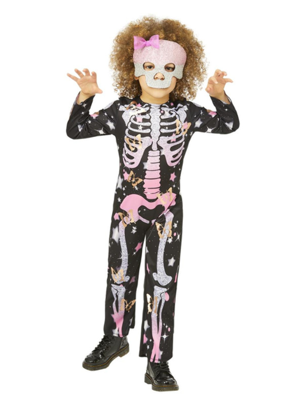 Picture of Skeleton Rose Gold Sparkle Costume Age 7-9,W23.5-24.5",C27-28.5",H52-57"
