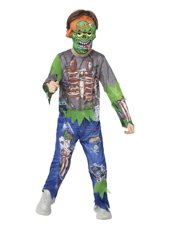 Picture of Zombie Gamer Costume Age 10-12Y,W25.5-26.5",C30-31.5",H58-63"