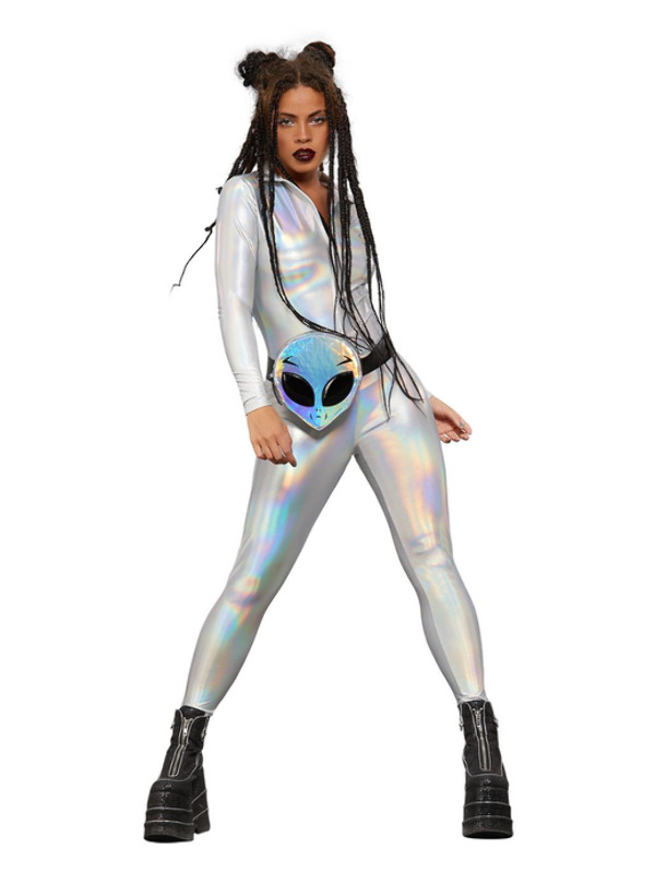 Picture of Fever Miss Whiplash Mirror Holographic Costume Bust37-38.5",Waist29-30.5",Hip39.5-41",Leg33.75"