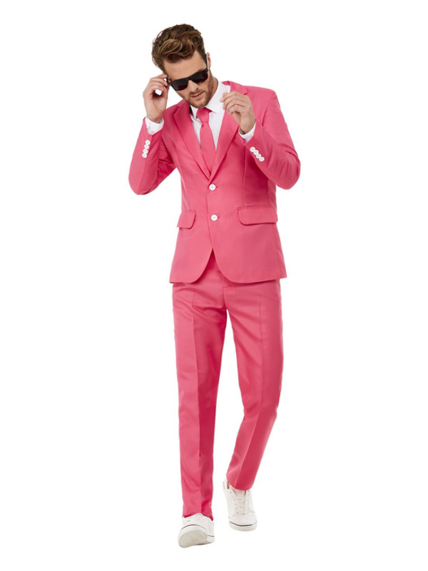 Picture of Solid Colour Stand Out Suit, Hot Pink Chest46-48",Waist40-42",Leg33.25"