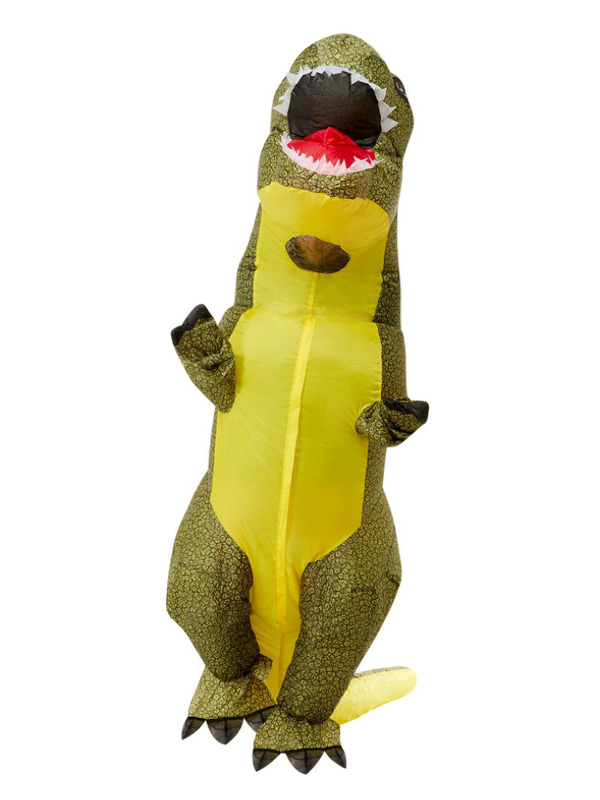 Picture of Inflatable T-Rex Dinosaur Costume, Green 