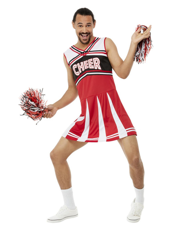Picture of Give Me A...Cheerleader Costume, White & Red Chest 42"-44",Waist 36"-38",Leg 33"