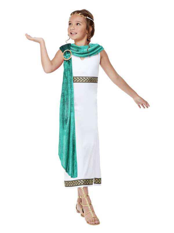 Picture of Deluxe Girls Roman Empire Costume Age 7-9,W23.5-24.5",C27-28.5",H52-57"