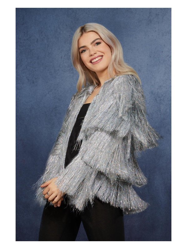 Picture of Fever Tinsel Festival Jacket, Silver Bust up to 38.5" / Waist up to 30.5" / Hip up to 4