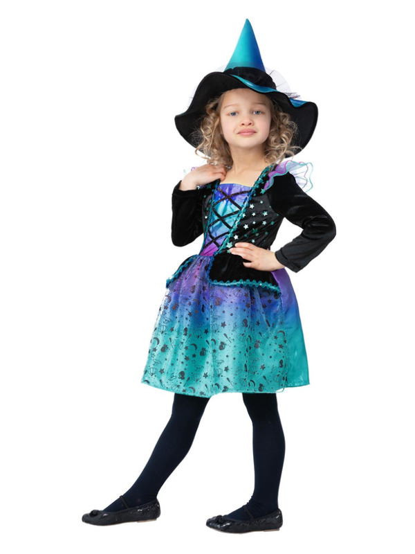 Picture of Cosmic Witch Costume Age 4-6,W21.5-22.5",C23-25",H46-51"