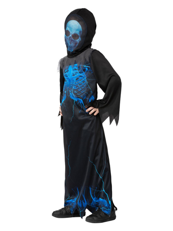 Picture of Midnight Skeleton Reaper Costume Age 10-12Y,W25.5-26.5",C30-31.5",H58-63"