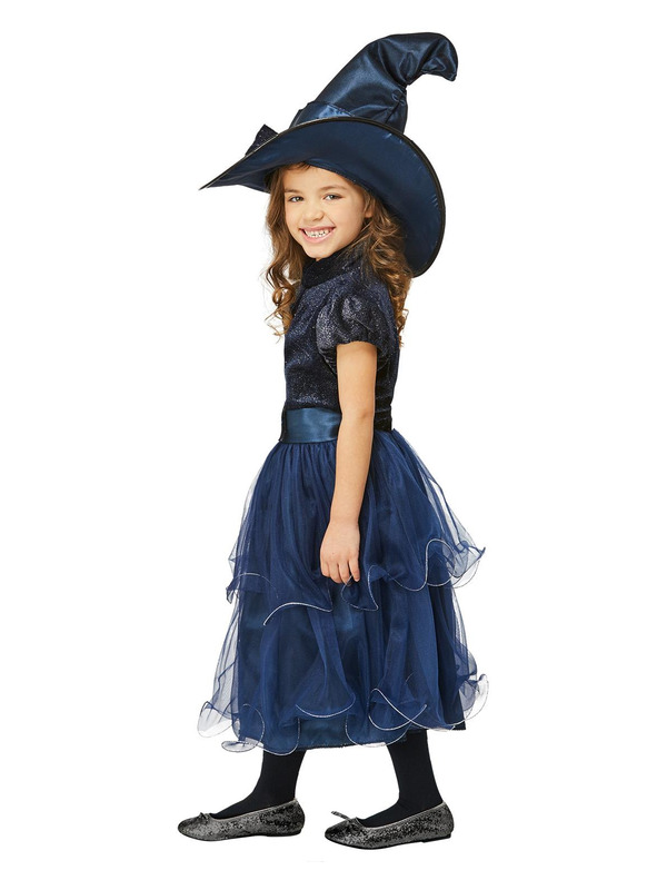 Picture of Deluxe Midnight Witch Costume, Blue Age 10-12Y,W25.5-26.5",C30-31.5",H58-63"