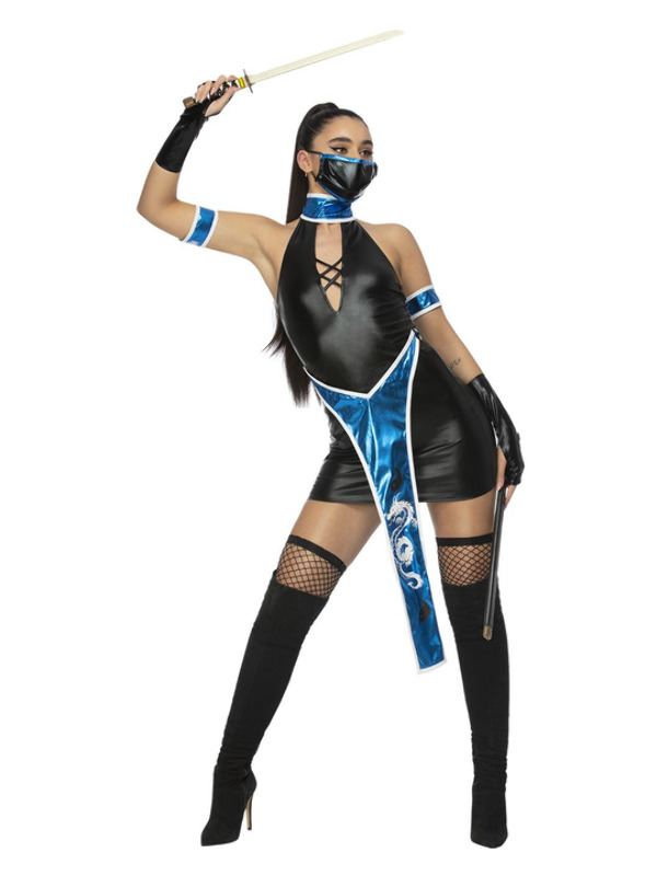 Picture of Fever Blue Ninja Costume Bust40-42",Waist 32-34",Hip 42.5-44.5",Leg 33"