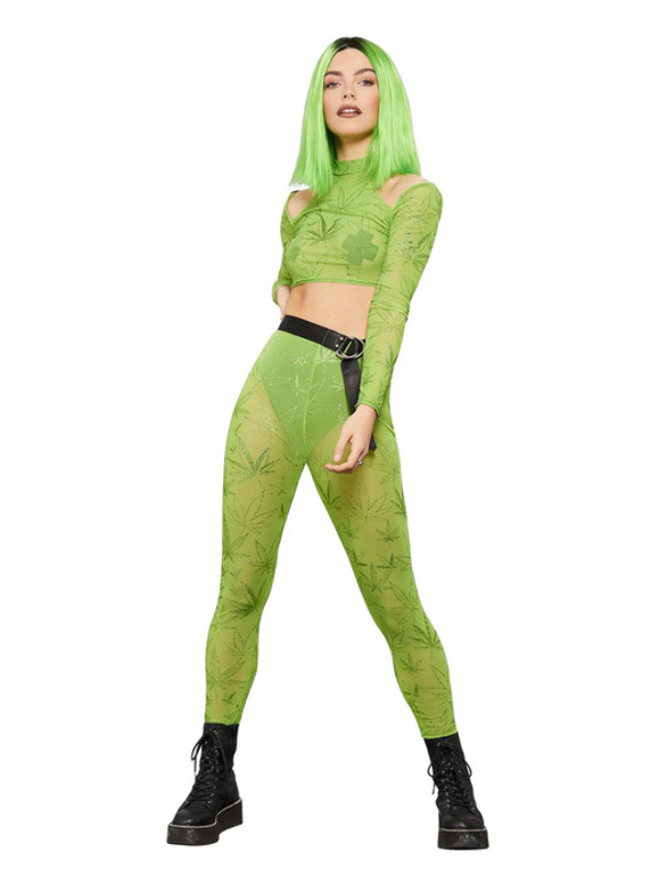 Picture of Fever Cannabis Sheer Crop Top & Leggings Bust37-38.5",Waist29-30.5",Hip39.5-41",Leg33.75"