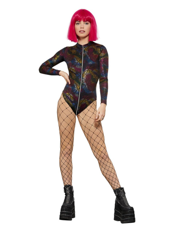 Picture of Fever Miss Whiplash Rainbow Print Bodysuit Bust34.5-35.5",Waist26.5-27.5",Hip37-38",Leg32.5" 