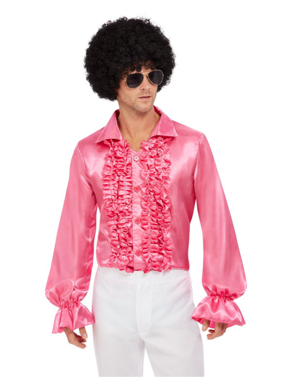 Picture of 60's Ruffled Shirt, Hot Pink Chest46-48",Waist40-42",Leg33.25"