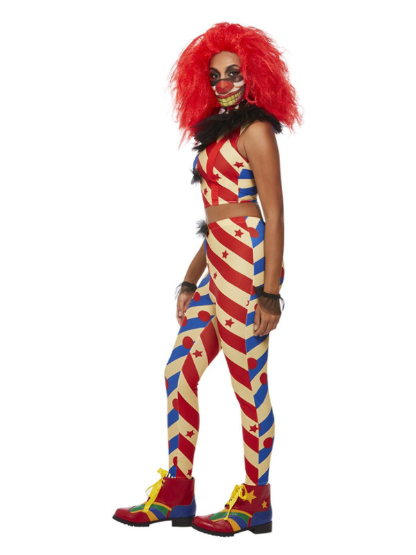Picture of Creepy Clown Costume, Red & Blue Bust34.5-35.5",Waist26.5-27.5",Hip37-38",Leg32.5" 