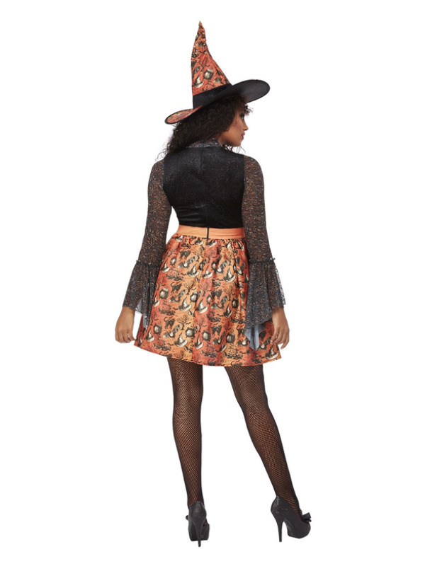 Picture of Vintage Witch Costume, Orange  Bust34.5-35.5",Waist26.5-27.5",Hip37-38",Leg32.5" 