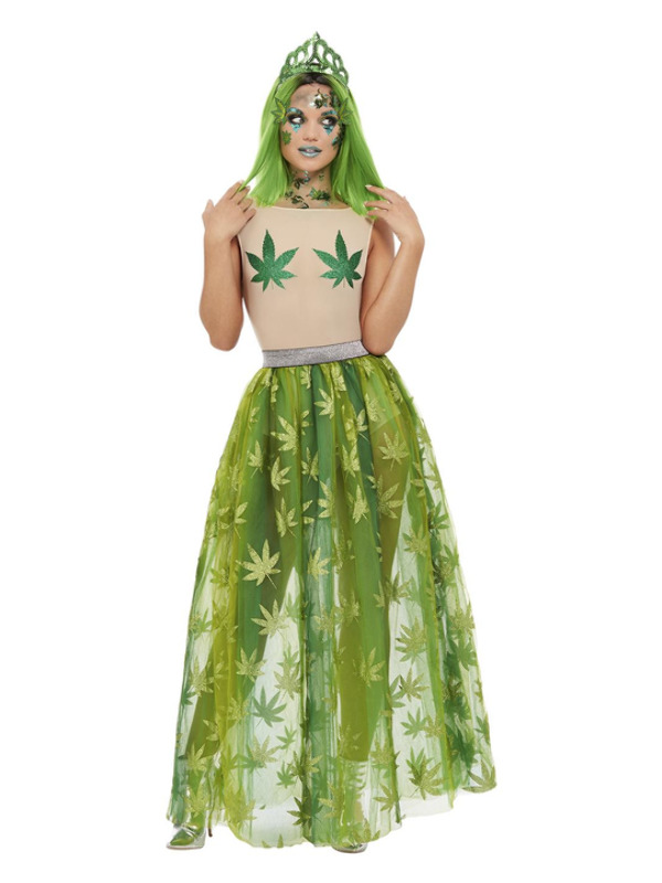 Picture of Cannabis Queen Costume, Green Bust34.5-35.5",Waist26.5-27.5",Hip37-38",Leg32.5" 