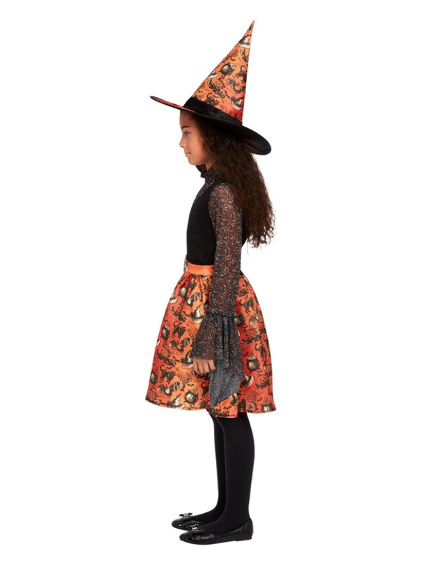 Picture of Vintage Witch Costume, Orange Age 10-12Y,W25.5-26.5",C30-31.5",H58-63"